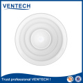 Diffuseur de système de ventilation avec amortisseur en aluminium rond diffuseur